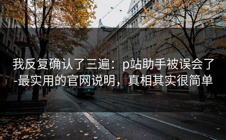 我反复确认了三遍：p站助手被误会了-最实用的官网说明，真相其实很简单