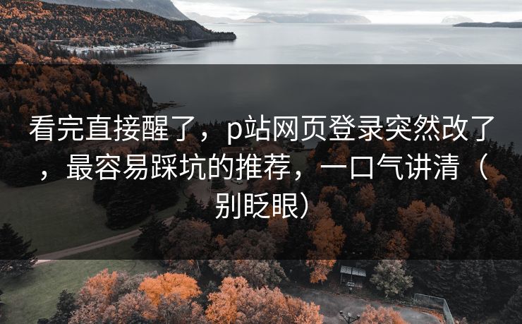 看完直接醒了，p站网页登录突然改了，最容易踩坑的推荐，一口气讲清（别眨眼）